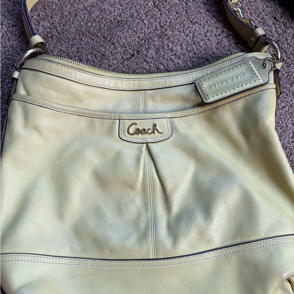Coach Lemon Leather Shoulder Bag - Picture 2 of 3